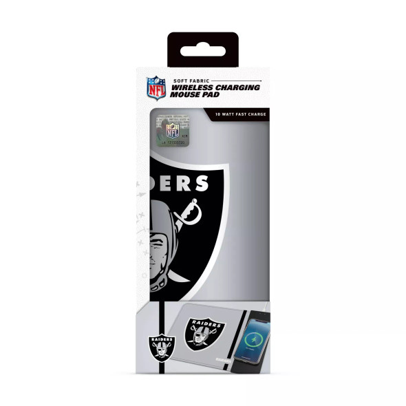 Las Vegas Raiders Wireless Charging Mouse Pad