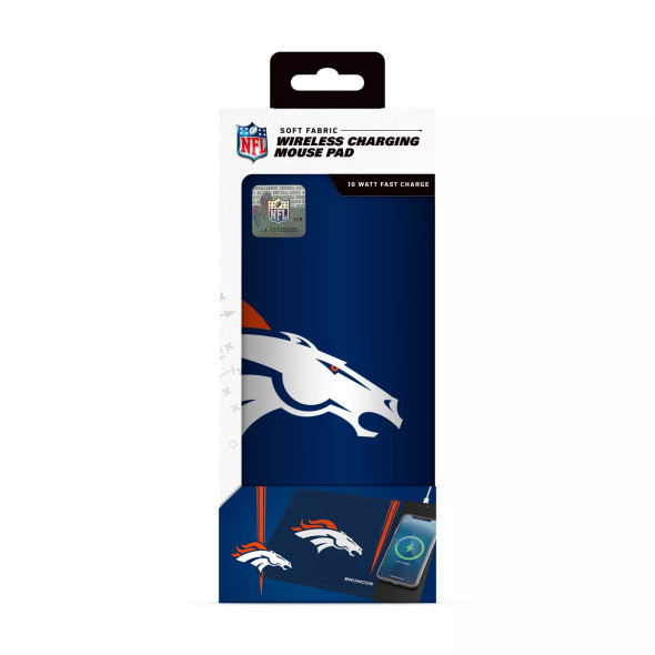 NFL Denver Broncos Wireless Charging Mousepad