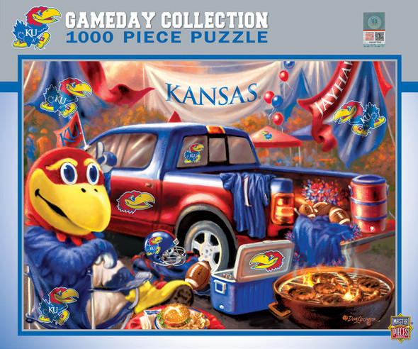 Kansas Jayhawks 1000 Piece Puzzle Gameday Design NCAA Jigsaw Puzzle Fan Activity