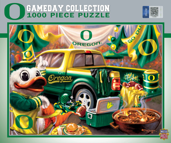 Oregon Ducks 1000 Piece Puzzle Gameday Design NCAA Jigsaw Puzzle Fan Activity