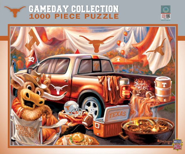 Texas Longhorns 1000 Piece Puzzle Gameday Design NCAA Jigsaw Puzzle Fan Activity