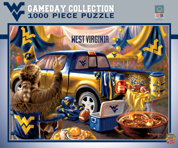 West Virginia Mountaineers 1000 Piece Puzzle Gameday Design NCAA Jigsaw Puzzle Fan Activity