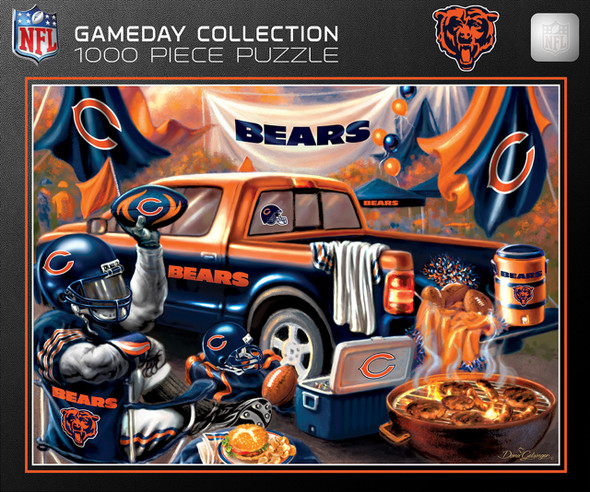 Chicago Bears 1000 Piece Puzzle Gameday Design NFL Jigsaw Puzzle Fan Activity