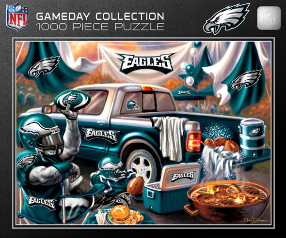 Philadelphia Eagles 1000 Piece Puzzle Gameday Design NFL Jigsaw Puzzle Fan Activity