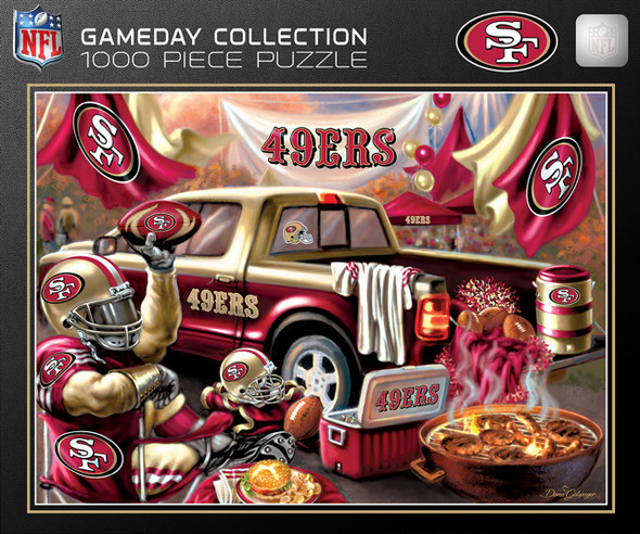 San Francisco 49ers 1000 Piece Puzzle Gameday Design NFL Jigsaw Puzzle Fan Activity