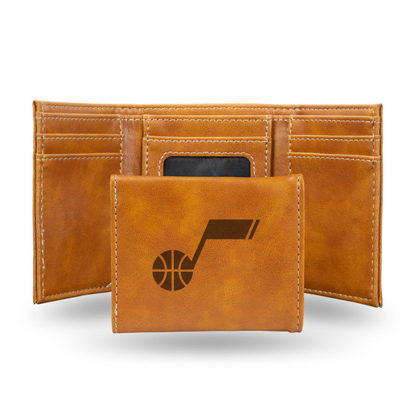 Utah Jazz Wallet Trifold Laser Engraved Utah Jazz Wallet Trifold Laser Engraved