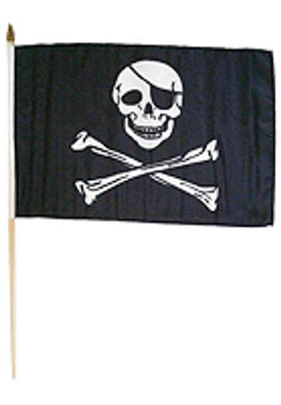 Pirate (Regular) 12x18in Stick Flag Pirate (Regular) 12x18in Stick Flag