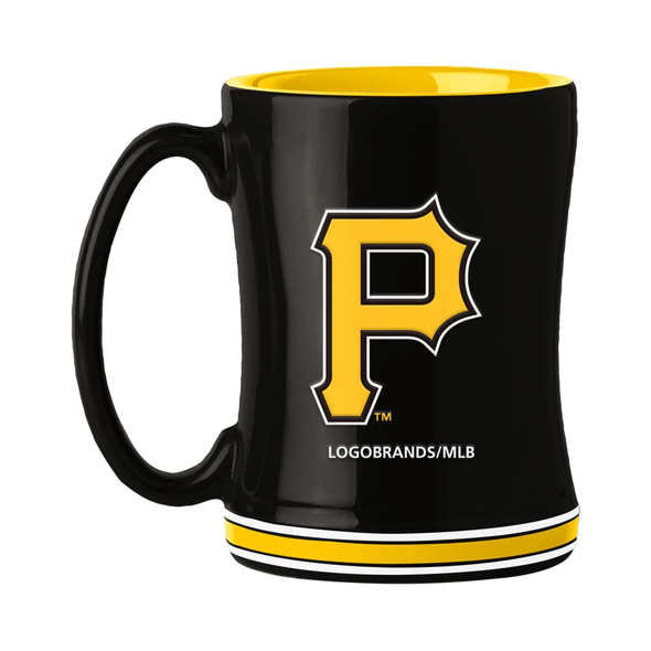 Pittsburgh Pirates Sculpted Relief Coffee Mug 14oz Team Color NFL Drinkware