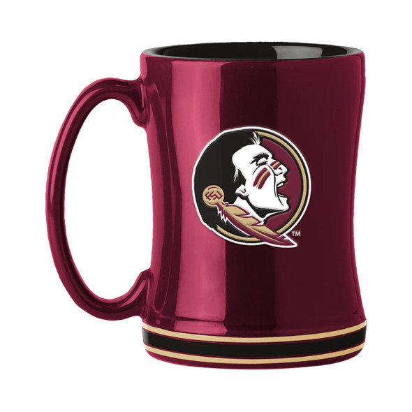 Florida State Seminoles Sculpted Relief Coffee Mug 14oz Team Color NFL Drinkware