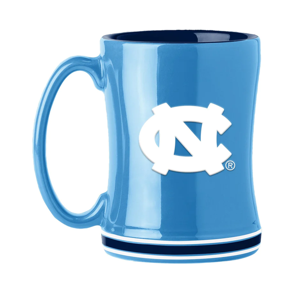 North Carolina Tar Heels Sculpted Relief Coffee Mug 14oz Team Color NFL Drinkware