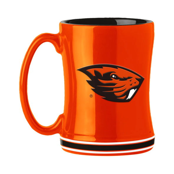 Oregon State Beavers Sculpted Relief Coffee Mug 14oz Team Color NFL Drinkware