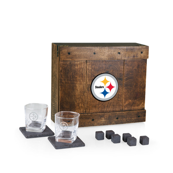 Philadelphia Eagles Whiskey Box Gift Set, (Oak Wood) Philadelphia Eagles Whiskey Box Gift Set, (Oak Wood)