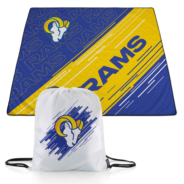Los Angeles Rams Impresa Picnic Blanket, (Blue & Yellow)
