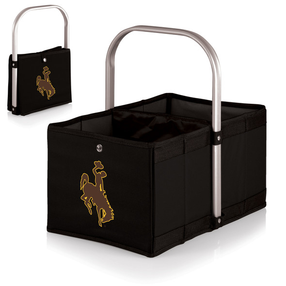 Wyoming Cowboys Urban Basket Collapsible Tote, (Black)