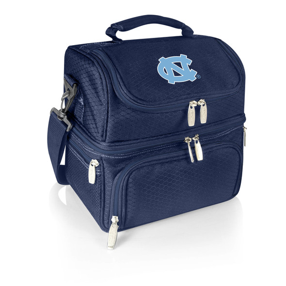 North Carolina Tar Heels Pranzo Lunch Bag Cooler with Utensils NCAA Lunch Tote, (Navy Blue)