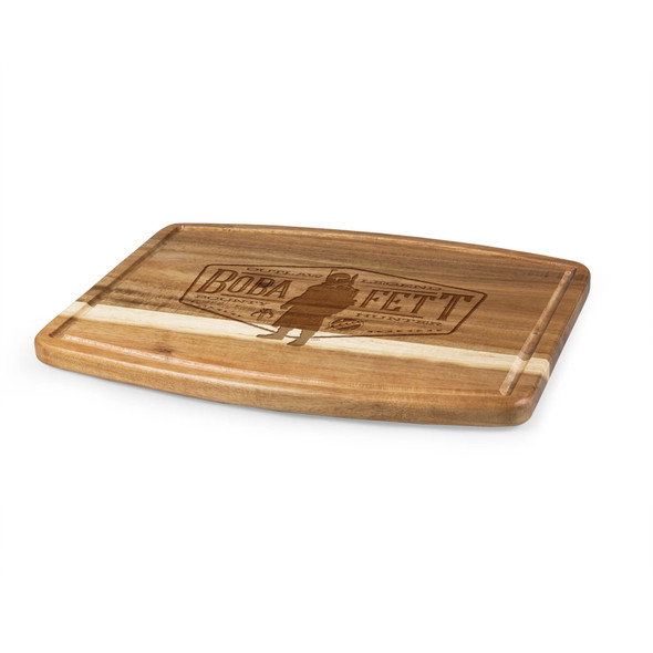 Star Wars Boba Fett Ovale Acacia Cutting Board, (Acacia Wood)