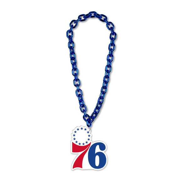 Philadelphia 76ers Necklace Fan Chain Necklace NCAA Foam Chain Fan Gear