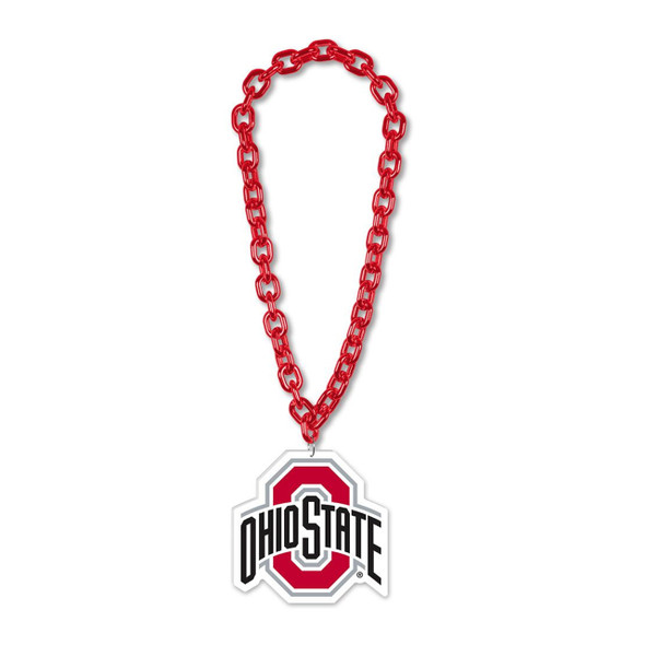 Ohio State Buckeyes Necklace Fan Chain Necklace NCAA Foam Chain Fan Gear