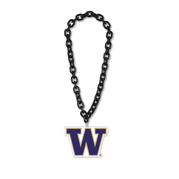 Washington Huskies Necklace Fan Chain Necklace NCAA Foam Chain Fan Gear