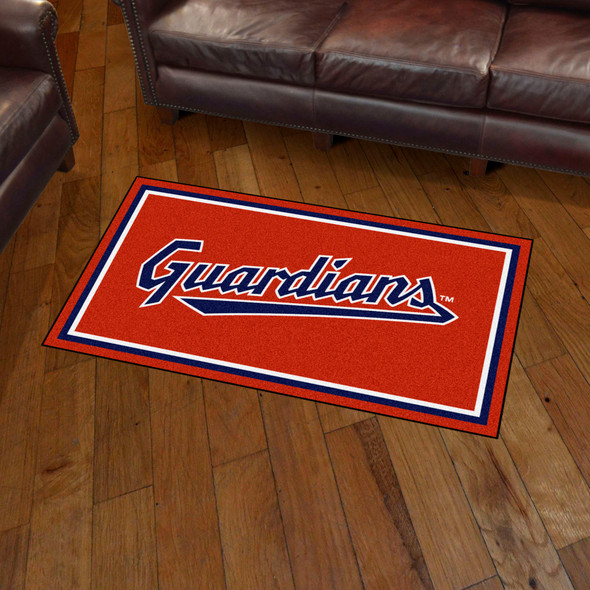 Cleveland Guardians 3ft. x 5ft. Plush Area Rug "Guardians" Jersey Lettering