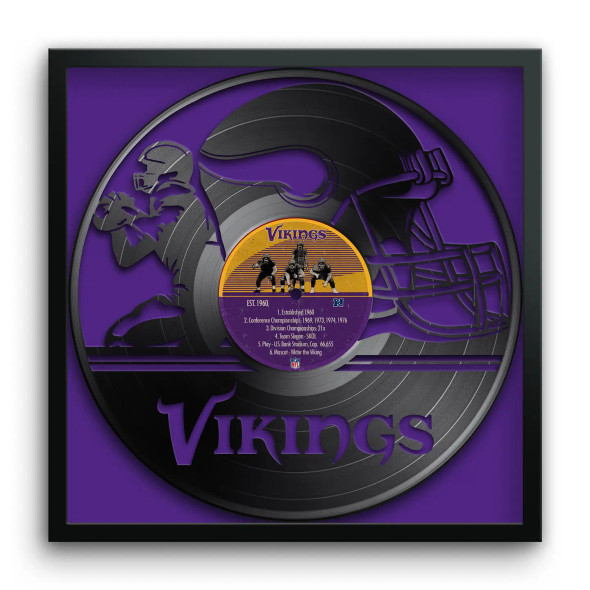 Minnesota Vikings Vinyl Record Print