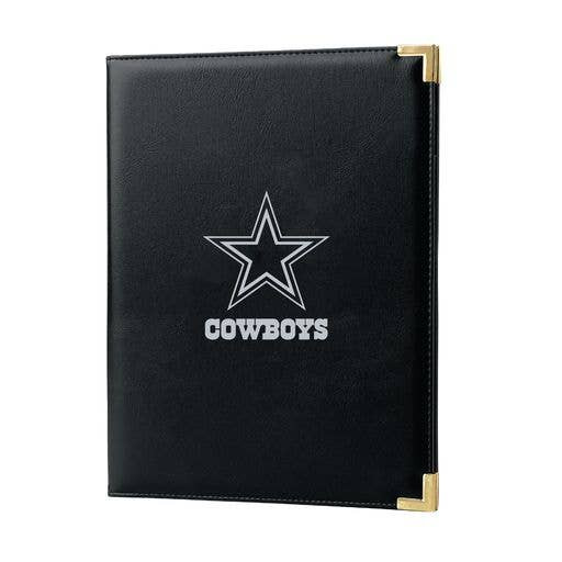 Dallas Cowboys Black Padfolio Portfolio Organizer Business Folder Fan Gear