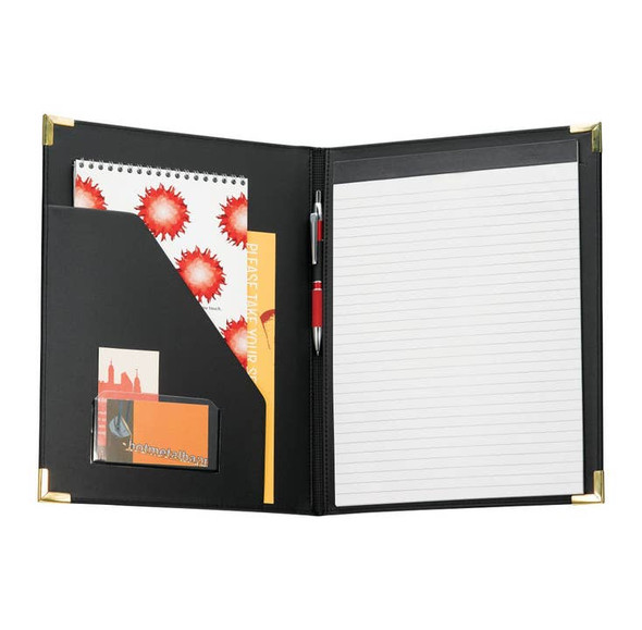 Kansas City Chiefs Black Padfolio Portfolio Organizer Business Folder Fan Gear