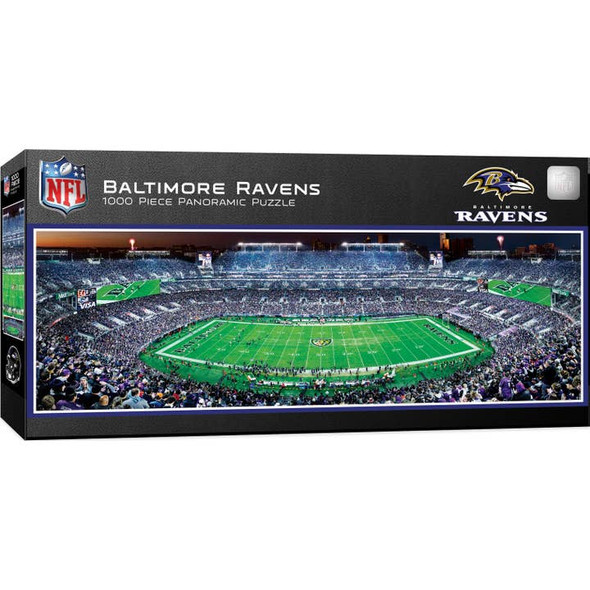 Baltimore Ravens 1000 Piece Panoramic Puzzle NFL Jigsaw Puzzle Fan Activity - Center View