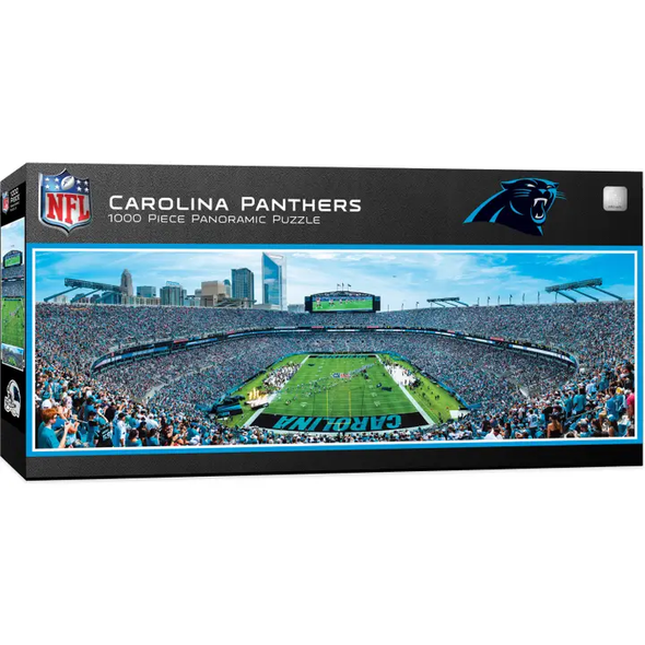 Carolina Panthers 1000 Piece Panoramic Puzzle NFL Jigsaw Puzzle Fan Activity - Center View
