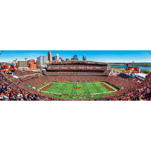 Cincinnati Bengals1000 Piece Panoramic Puzzle NFL Jigsaw Puzzle Fan Activity - Center View
