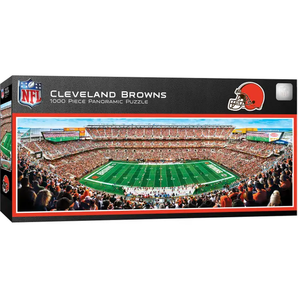 Cleveland Browns 1000 Piece Panoramic Puzzle NFL Jigsaw Puzzle Fan Activity - Center View