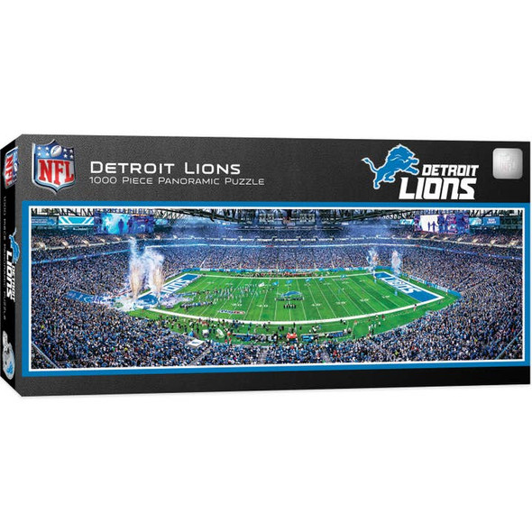 Detroit Lions1000 Piece Panoramic Puzzle NFL Jigsaw Puzzle Fan Activity - Center View