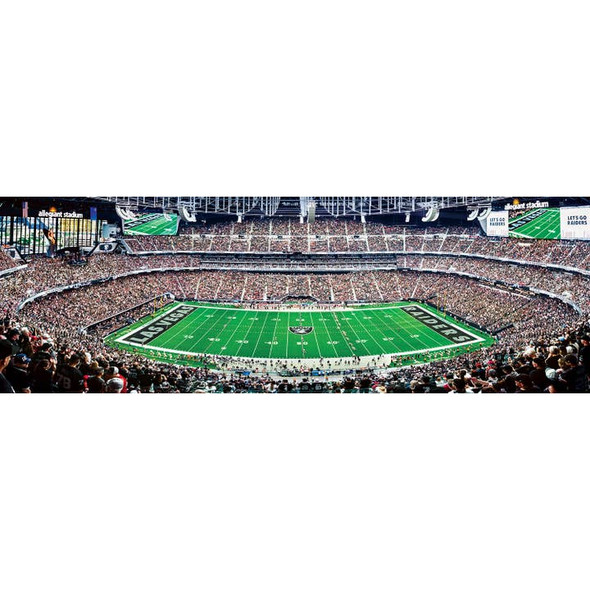 Las Vegas Raiders 1000 Piece Panoramic Puzzle NFL Jigsaw Puzzle Fan Activity - Center View
