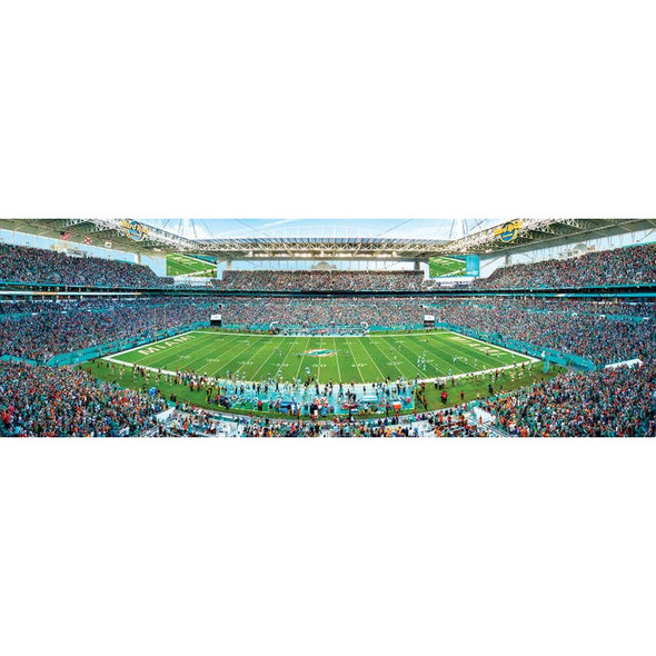 Miami Dolphins 1000 Piece Panoramic Puzzle - Center View