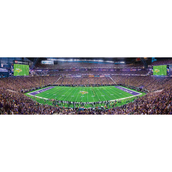 Minnesota Vikings1000 Piece Panoramic Puzzle NFL Jigsaw Puzzle Fan Activity - Center View