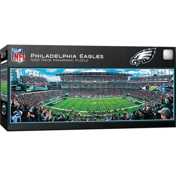 Philadelphia Eagles 1000 Piece Panoramic Puzzle NFL Jigsaw Puzzle Fan Activity - Center View