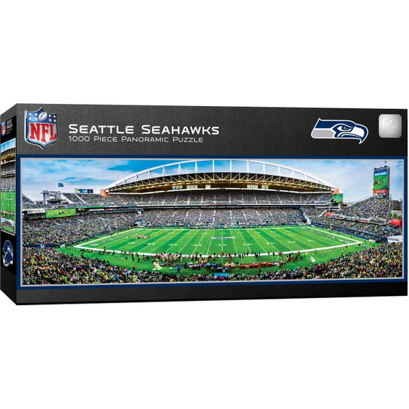 Seattle Seahawks 1000 Piece Panoramic Puzzle NFL Jigsaw Puzzle Fan Activity - Center View