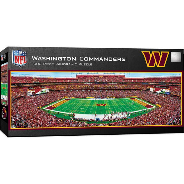 Washington Commanders 1000 Piece Panoramic Puzzle NFL Jigsaw Puzzle Fan Activity - Center View