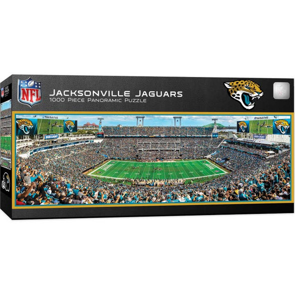 Jacksonville Jaguars 1000 Piece Panoramic Puzzle NFL Jigsaw Puzzle Fan Activity - Center View