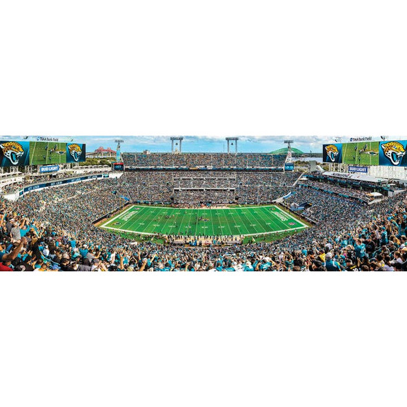 Jacksonville Jaguars1000 Piece Panoramic Puzzle NFL Jigsaw Puzzle Fan Activity - Center View