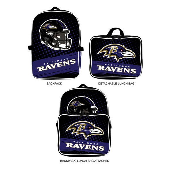 Baltimore Ravens Backpack Lunchbox Set