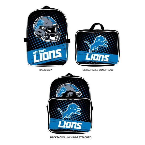 Detroit Lions Backpack Lunchbox Set
