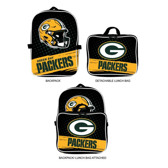 Green Bay Packers Backpack Lunchbox Set