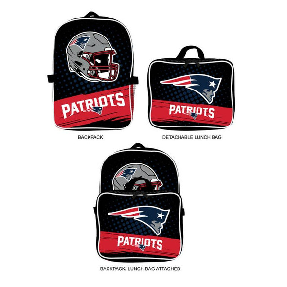 New England Patriots Backpack Lunchbox Set