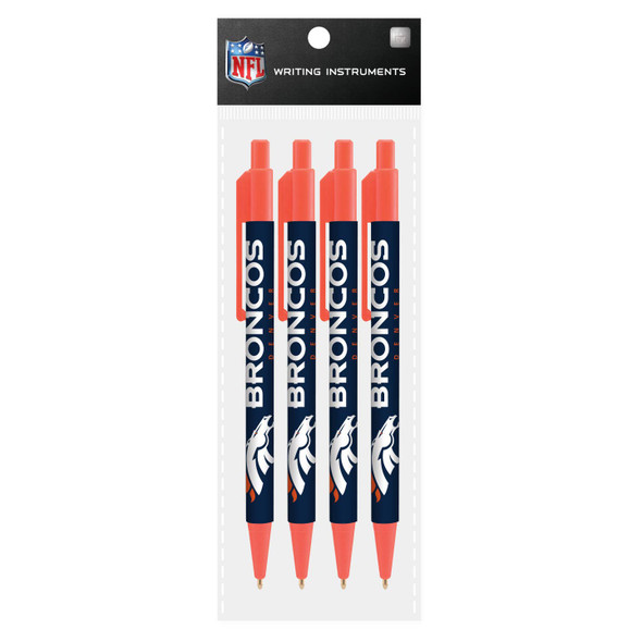 Denver Broncos 4 Pack Cool Color Pens