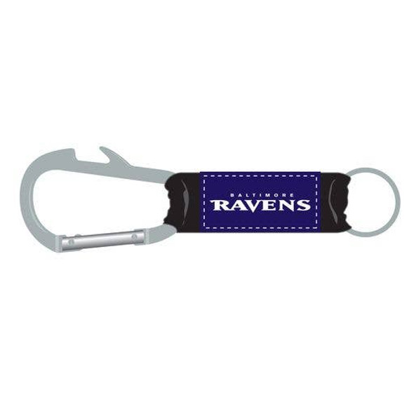 Baltimore Ravens Bottle Opener Carabiner Keychain