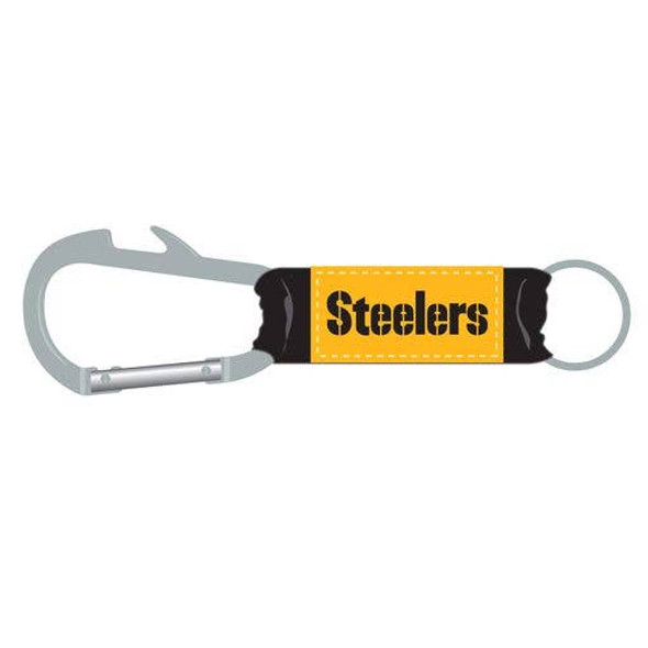 Pittsburgh Steelers Bottle Opener Carabiner Keychain