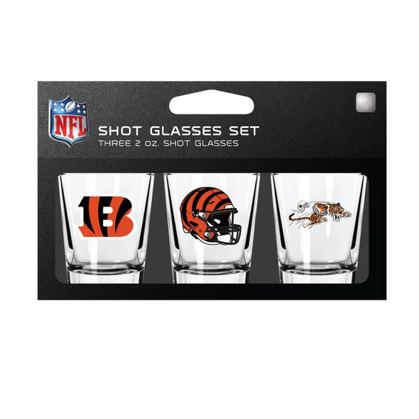 Cincinnati Bengals 3-Pack Shot Glass Set