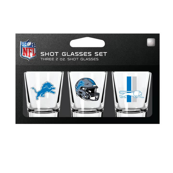 Detroit Lions 3-Pack Shot Glass Set