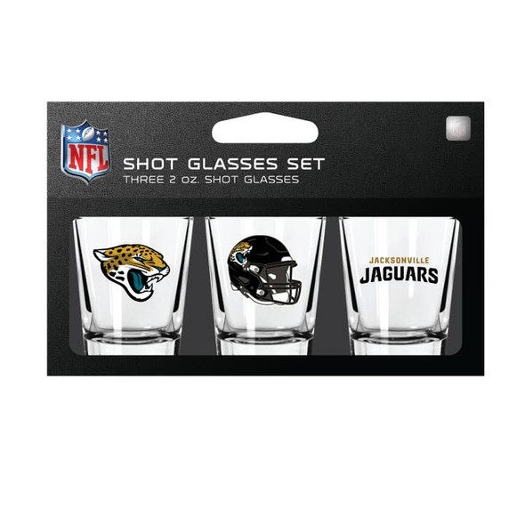 Jacksonville Jaguars 3-Pack Shot Glass SetNFL Barware Fan Drinkware